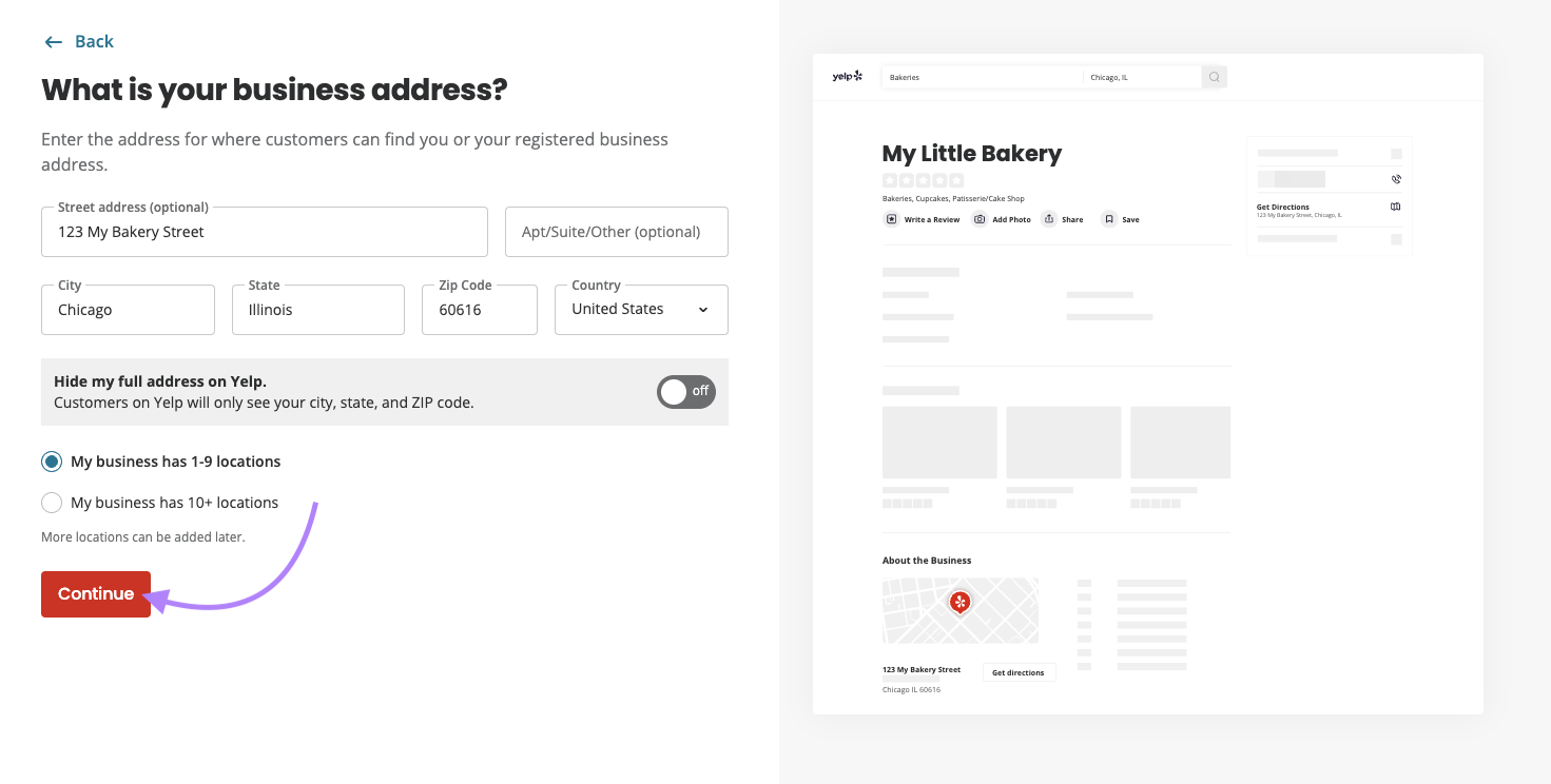 Business address is added.