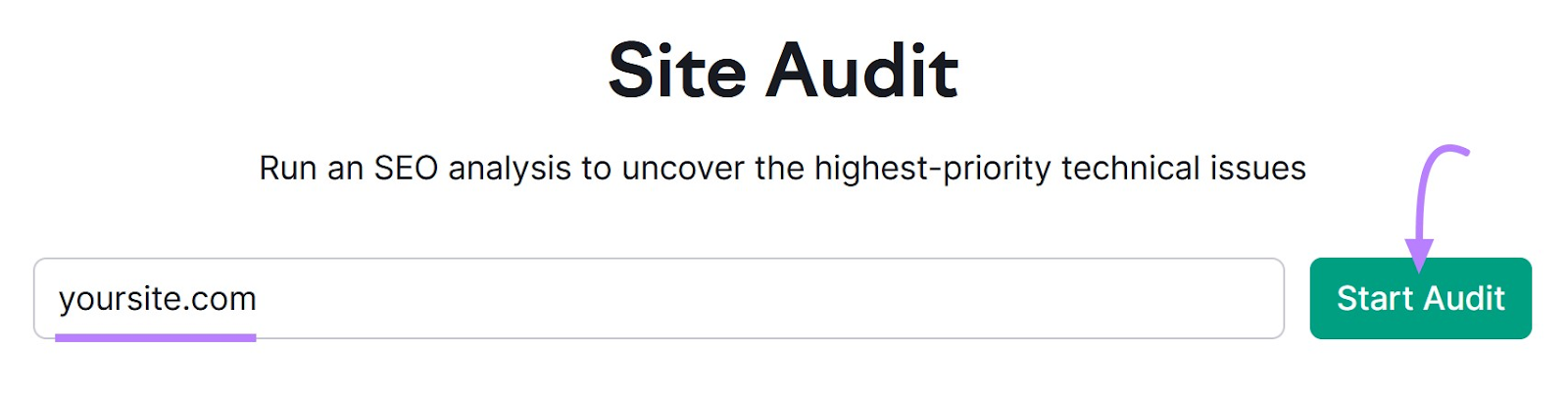 Semrush’s Site Audit tool