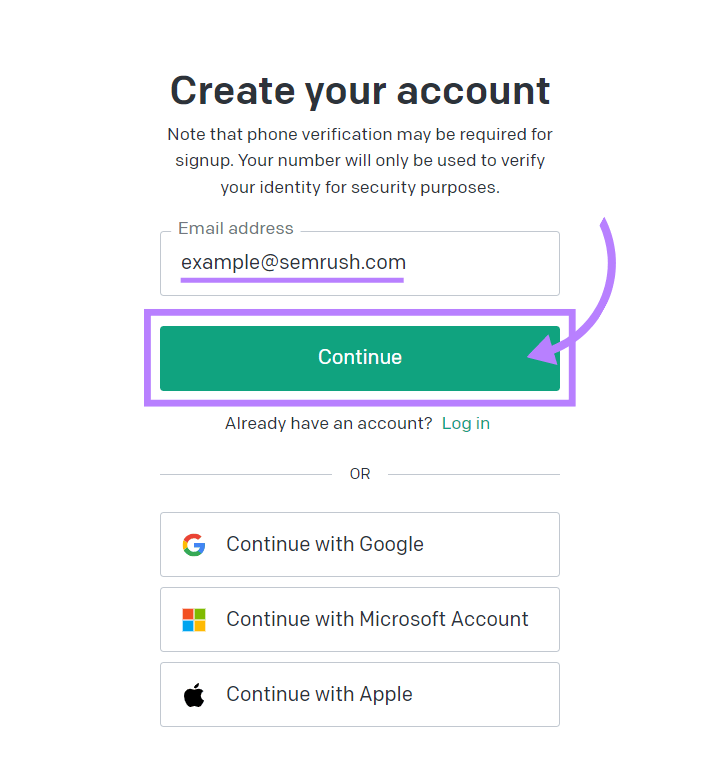 OpenAI’s signup page