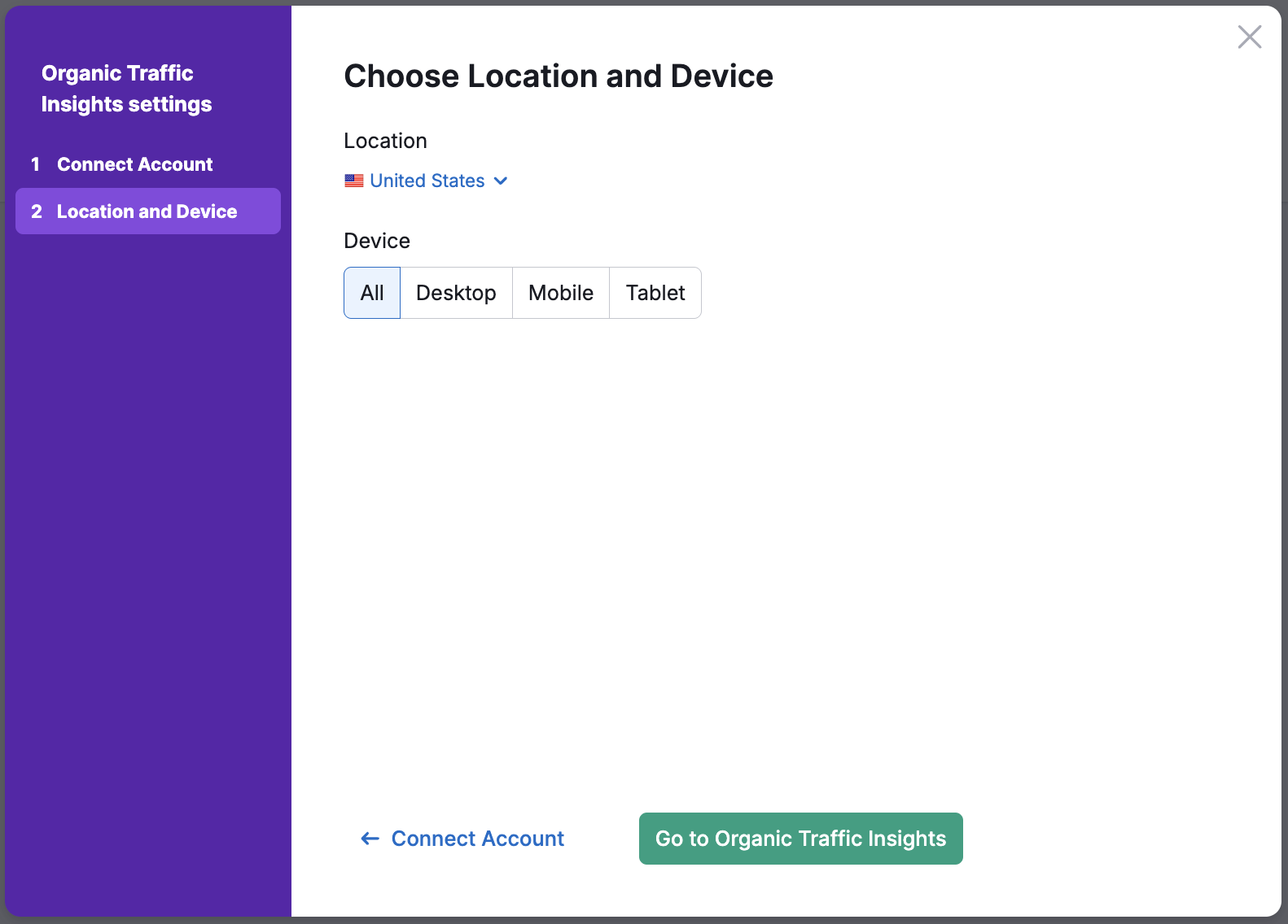 Configuring Organic Traffic Insights image 5