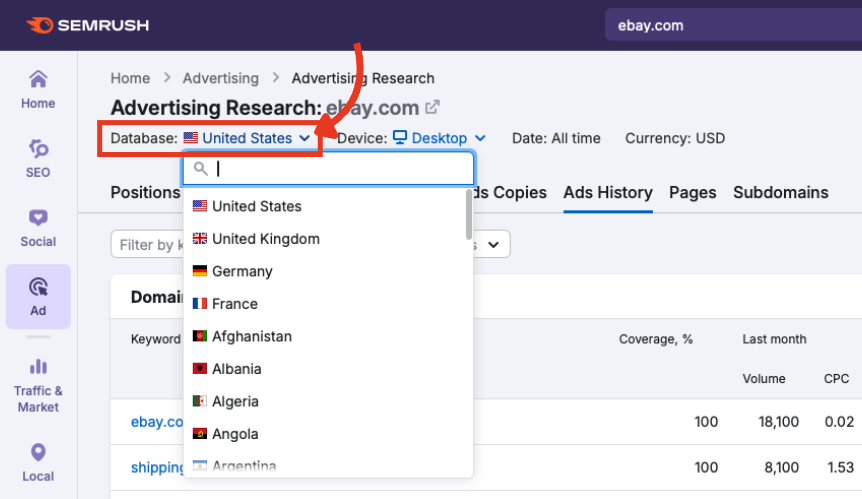 Country selector set to United States.