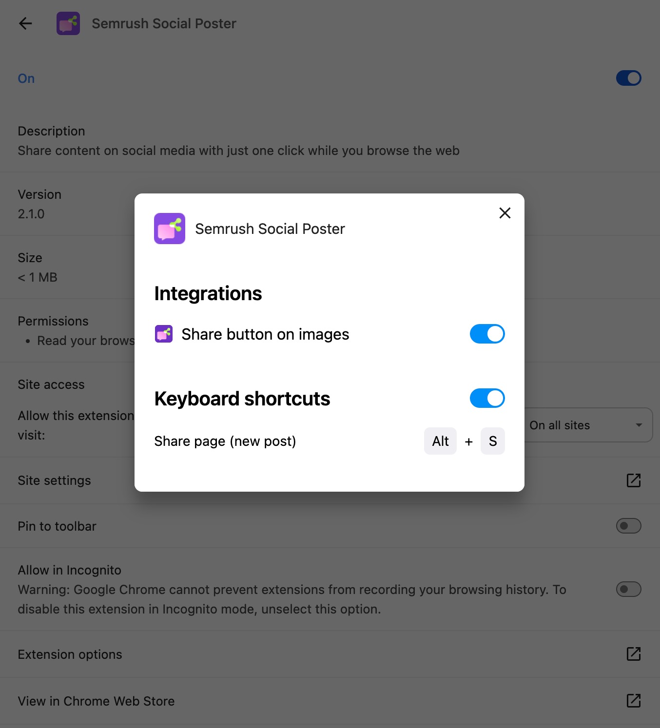 How to use Social Poster Chrome Extension image 7